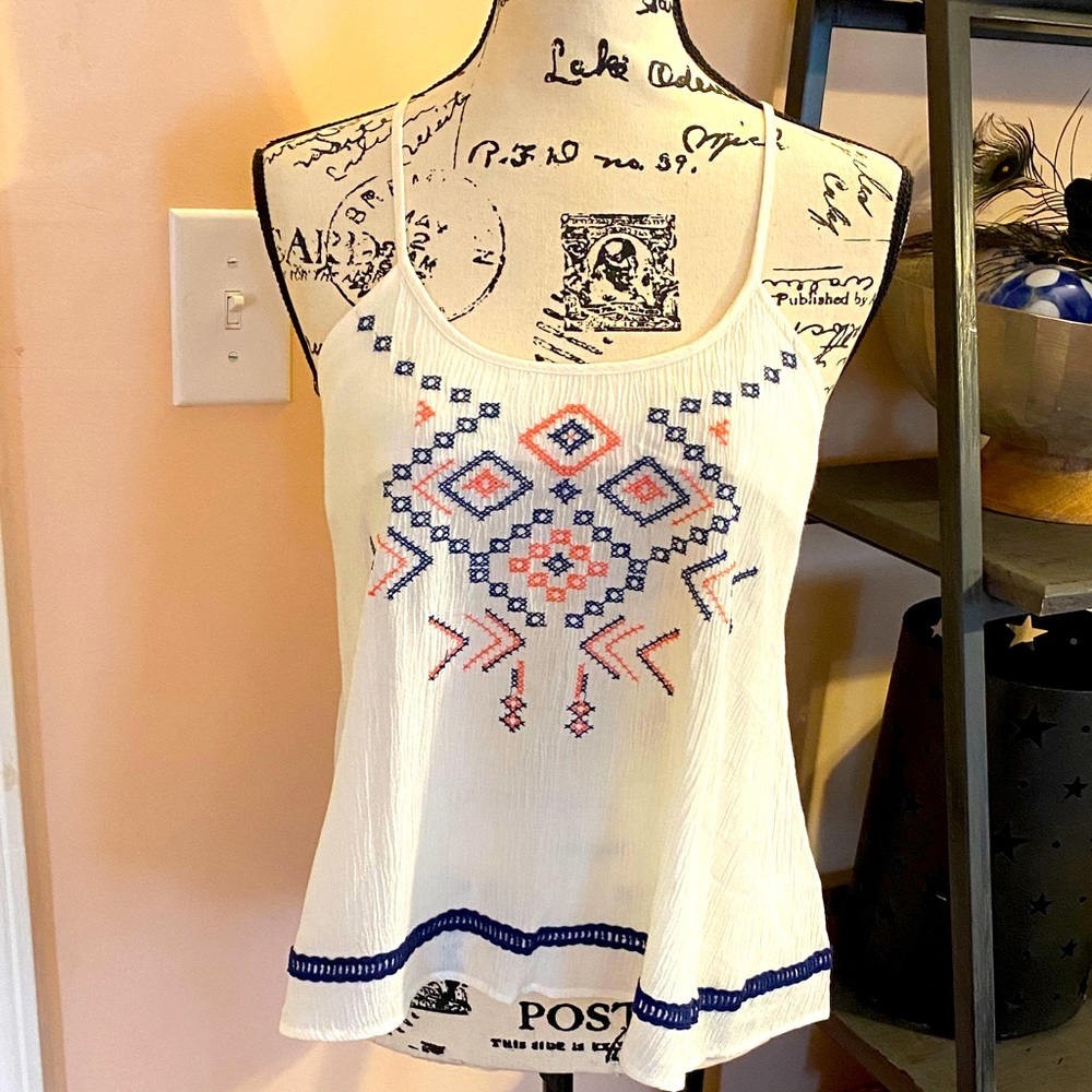 NWT Sweet Rain Embroidered Camisole Tank Top Size Large